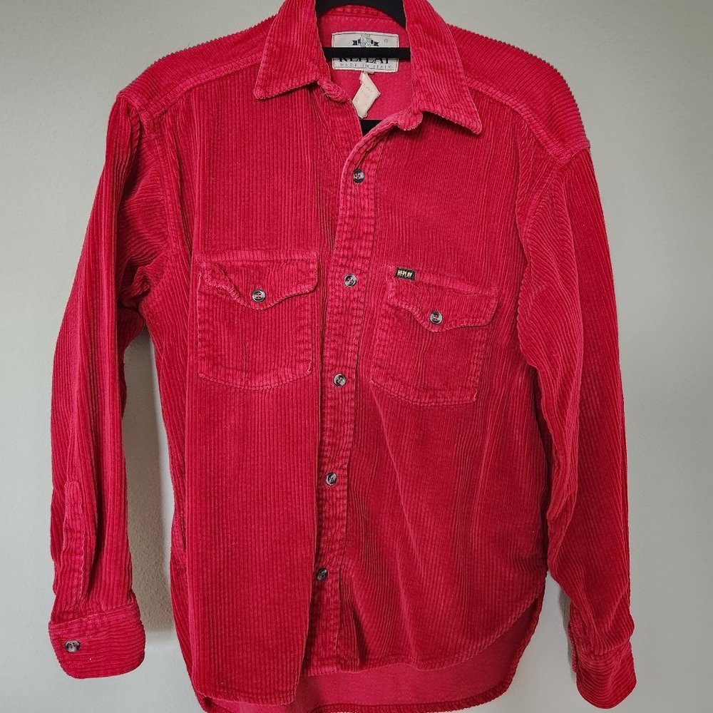 Burgundy Red Corduroy Shirt/Jacket, size- S